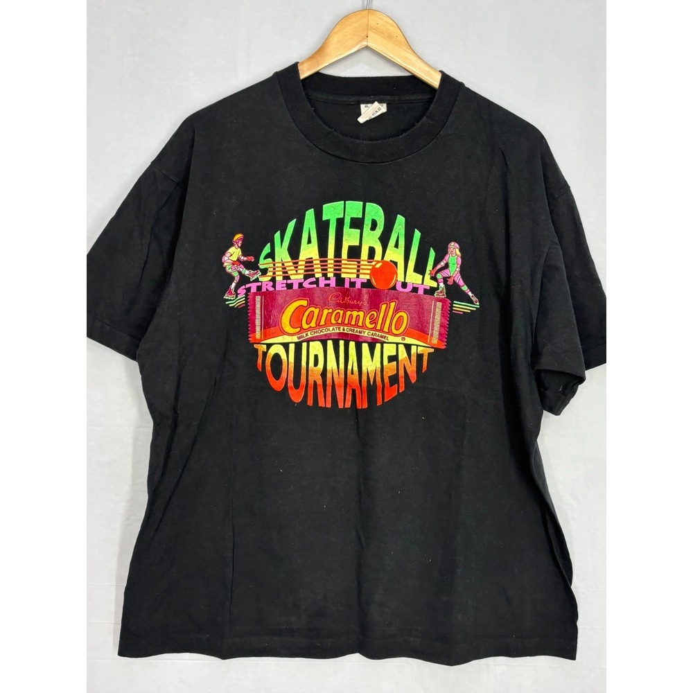 Skateball Caramello‎ Tournament Fruit of The Loom T-Shirt Mens Black XL Graphic
